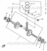 KRUKAS / ZUIGER voor Yamaha BOOSTER TRACK 1998