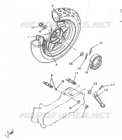 ACHTERWIEL voor Yamaha BOOSTER TRACK 1998