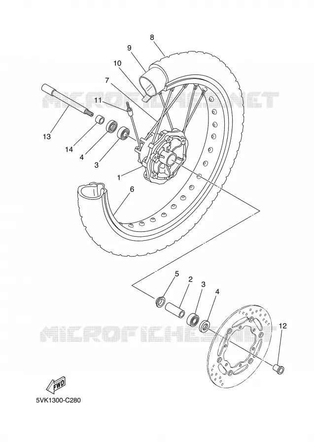 VOORWIEL Yamaha MOTO 660 2006 XTR  XT660R