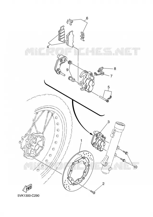 REMKLAUW VOOR Yamaha MOTO 660 2006 XTR  XT660R
