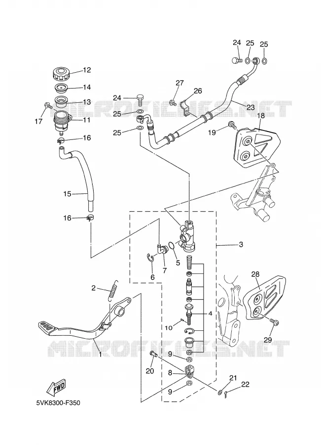 REMPOMP ACHTER Yamaha MOTO 660 2007 XTR  XT660R