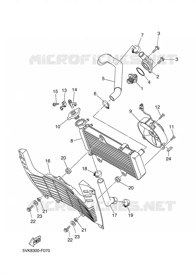 RADIATEUR / SLANG Yamaha MOTO 660 2007 XTR  XT660R