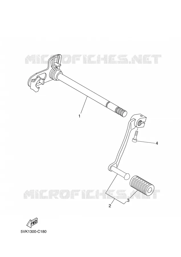 SCHAKEL STANG / PEDAAL Yamaha MOTO 660 2008 XTR  XT660R