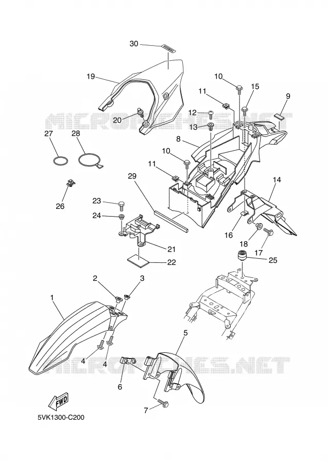 SPATBORD Yamaha MOTO 660 2008 XTR  XT660R