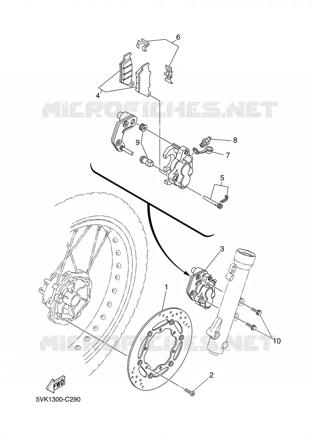 REMKLAUW VOOR Yamaha MOTO 660 2008 XTR  XT660R