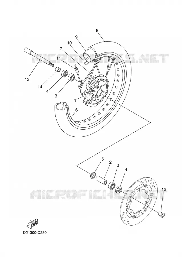 VOORWIEL Yamaha MOTO 660 2004 XTX  XT660X