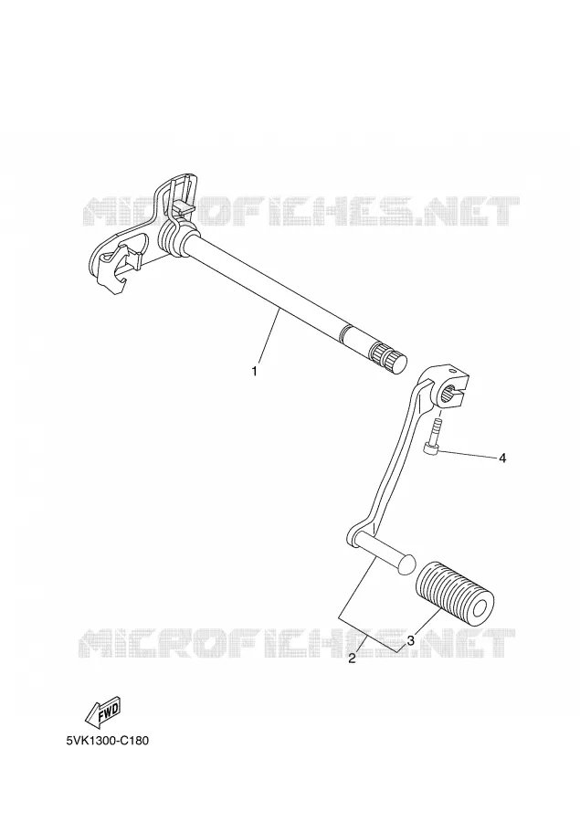 SCHAKEL STANG / PEDAAL Yamaha MOTO 660 2004 XTX  XT660X