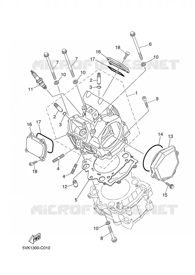 CILINDERKOP Yamaha MOTO 660 2005 XTX  XT660X