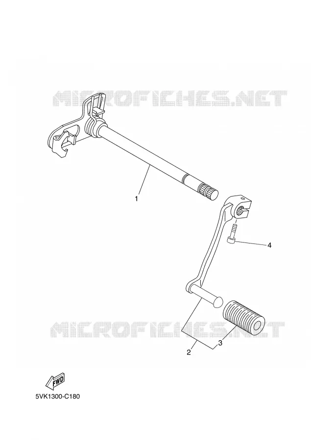 SCHAKEL STANG / PEDAAL Yamaha MOTO 660 2005 XTX  XT660X