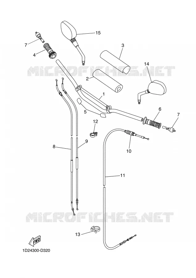 STUUR / KABEL Yamaha MOTO 660 2005 XTX  XT660X