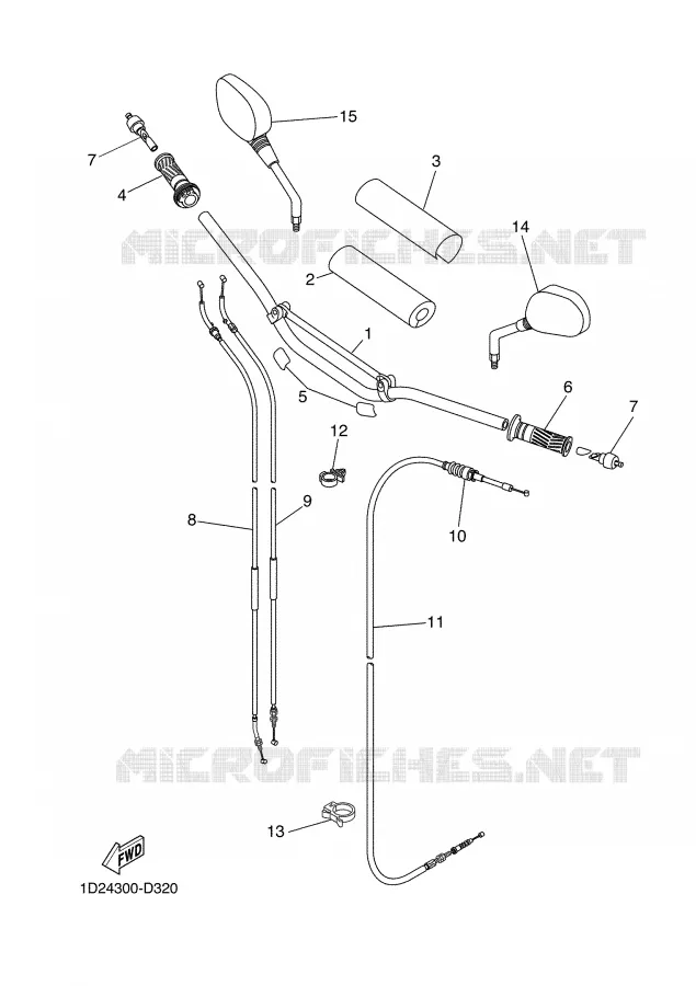 STUUR / KABEL Yamaha MOTO 660 2006 XTX  XT660X