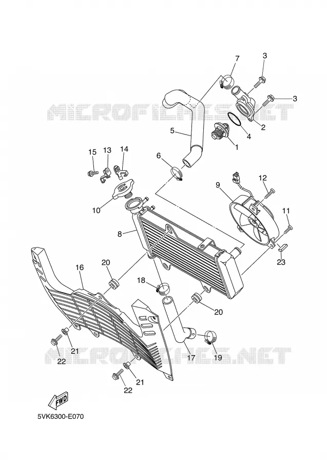 RADIATEUR / SLANG Yamaha MOTO 660 2006 XTX  XT660X