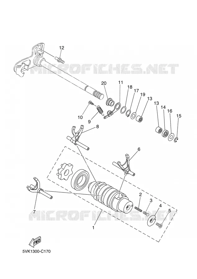 SCHAKELWALS Yamaha MOTO 660 2006 XTX  XT660X
