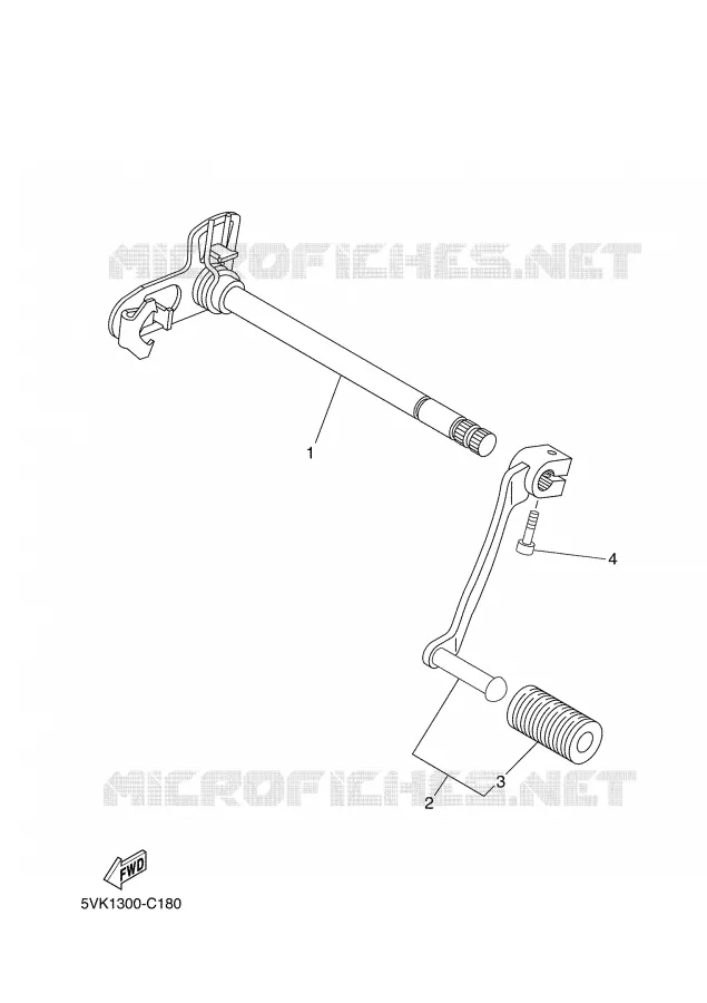 SCHAKEL STANG / PEDAAL Yamaha MOTO 660 2006 XTX  XT660X