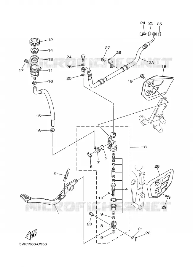 REMPOMP ACHTER Yamaha MOTO 660 2006 XTX  XT660X