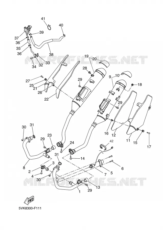UITLAAT Yamaha MOTO 660 2007 XTX  XT660X