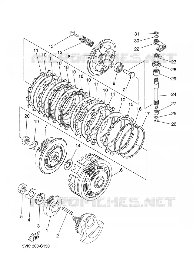 STARTMOTOR KOPPELINGS Yamaha MOTO 660 2008 XTX  XT660X