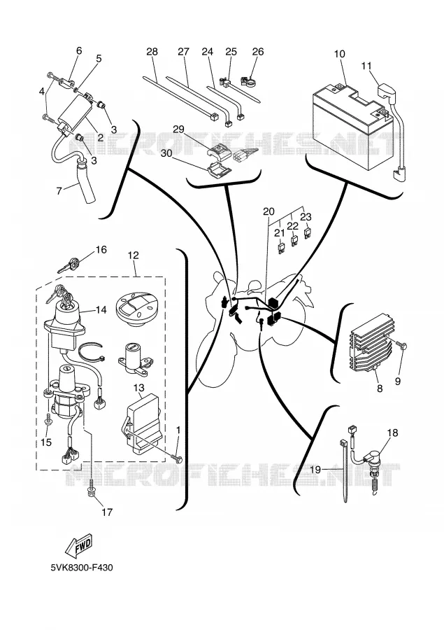 ELECTRISCH 1 Yamaha MOTO 660 2008 XTX  XT660X