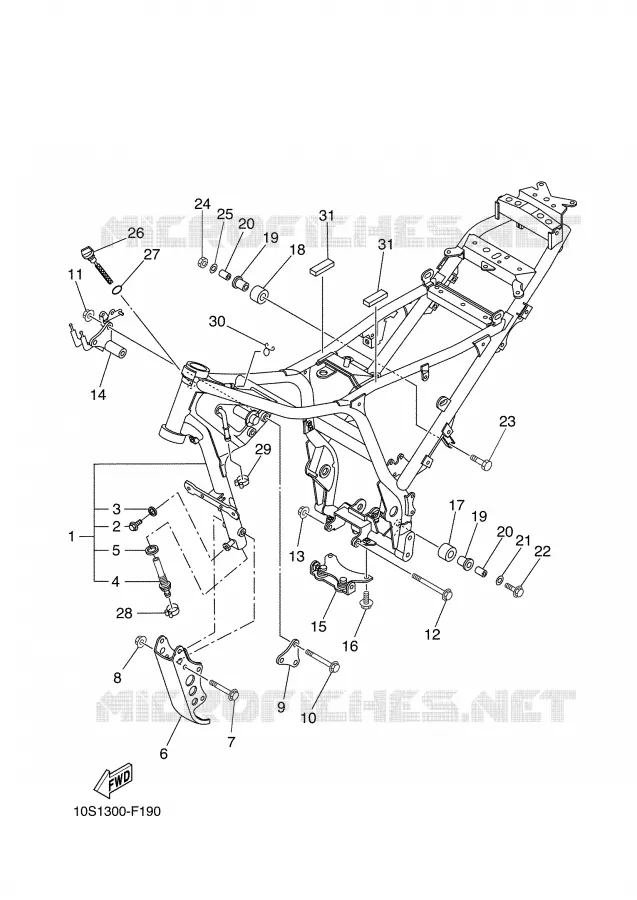 FRAME Yamaha MOTO 660 2008 XTX  XT660X