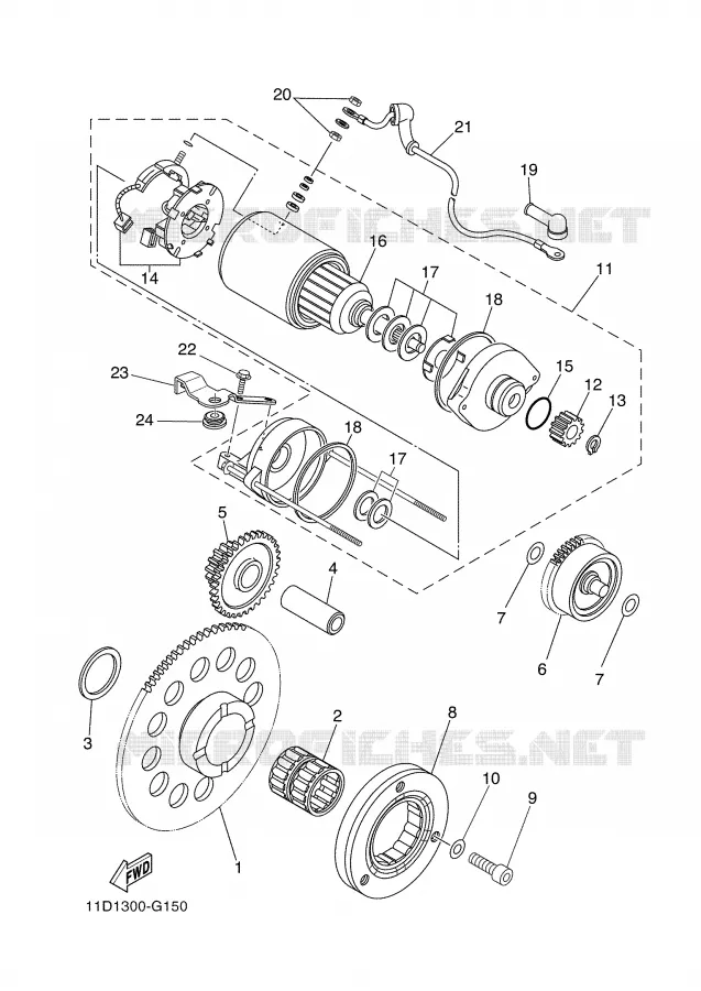 STARTMOTOR Yamaha MOTO 660 2008 TENERE  XT660Z TENERE