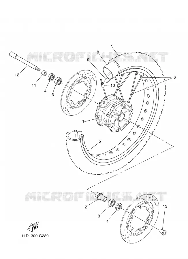 VOORWIEL Yamaha MOTO 660 2008 TENERE  XT660Z TENERE