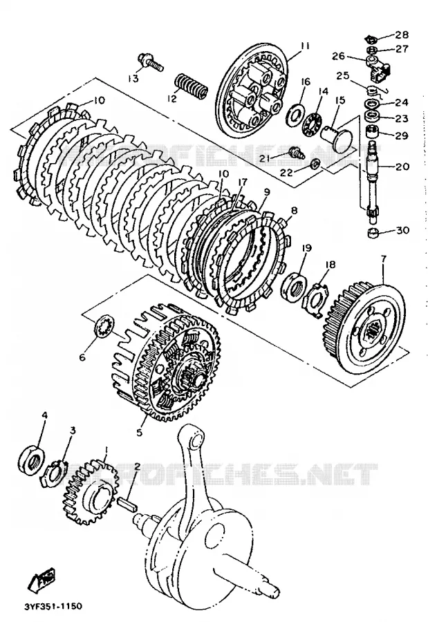 STARTMOTOR KOPPELINGS Yamaha MOTO 660 1991 TENERE  XTZ660