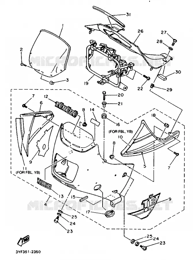 KAP 1 Yamaha MOTO 660 1992 TENERE  XTZ660