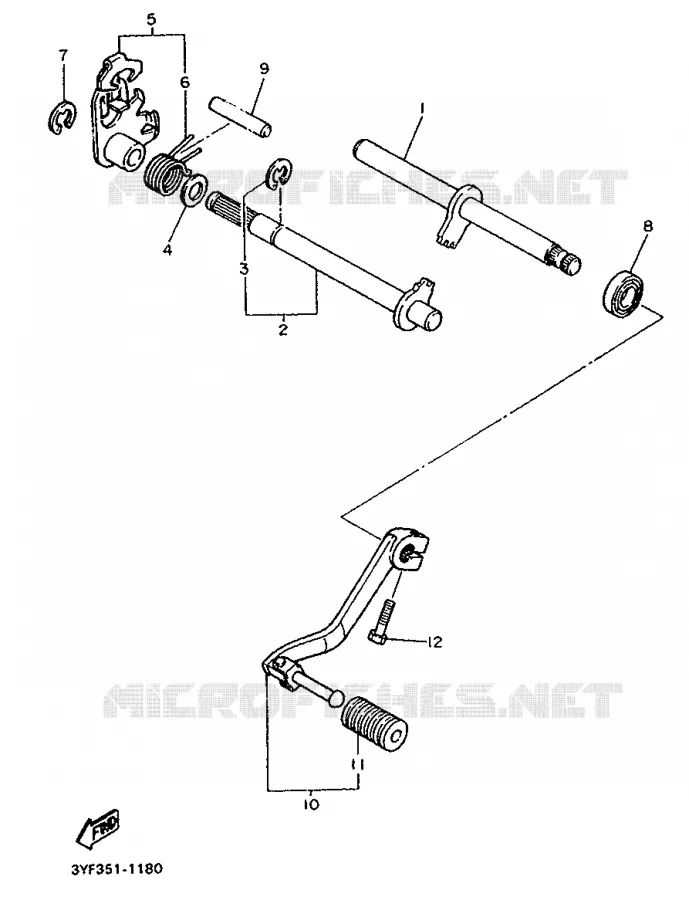 SCHAKEL STANG / PEDAAL Yamaha MOTO 660 1993 TENERE  XTZ660