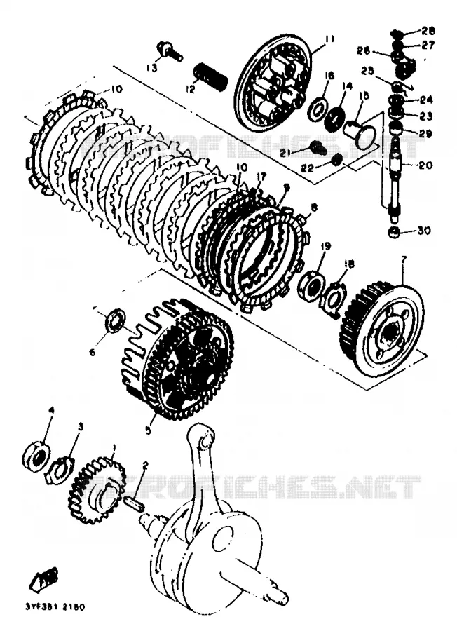 STARTMOTOR KOPPELINGS Yamaha MOTO 660 1993 TENERE  XTZ660