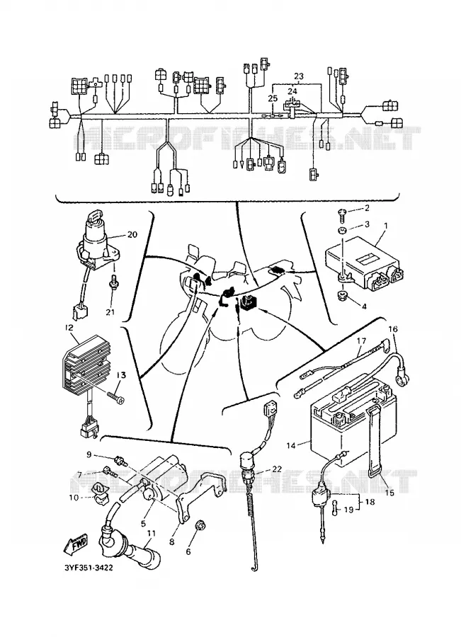 ELECTRISCH 1 Yamaha MOTO 660 1993 TENERE  XTZ660