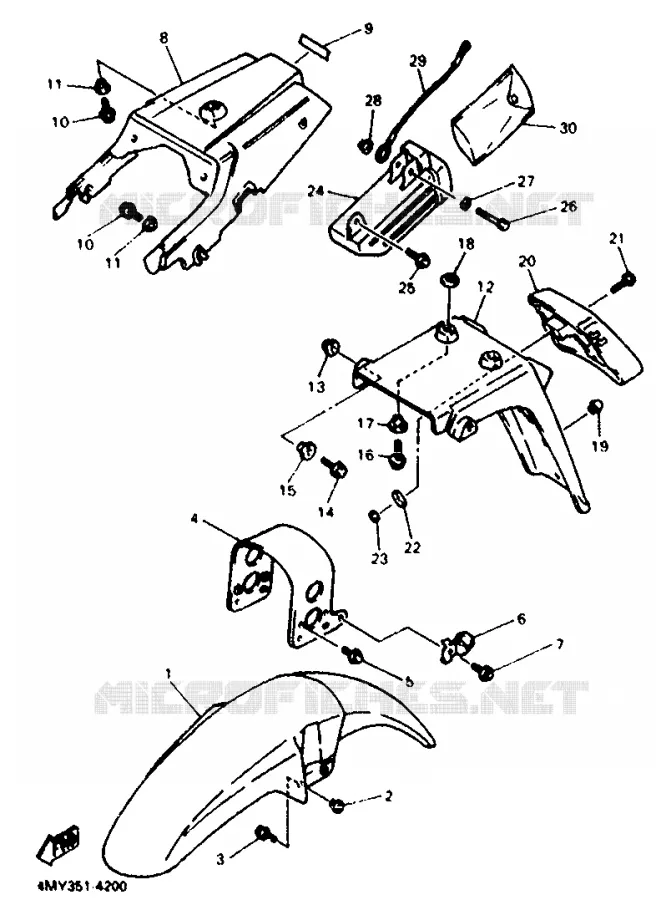 SPATBORD Yamaha MOTO 660 1994 TENERE  XTZ660