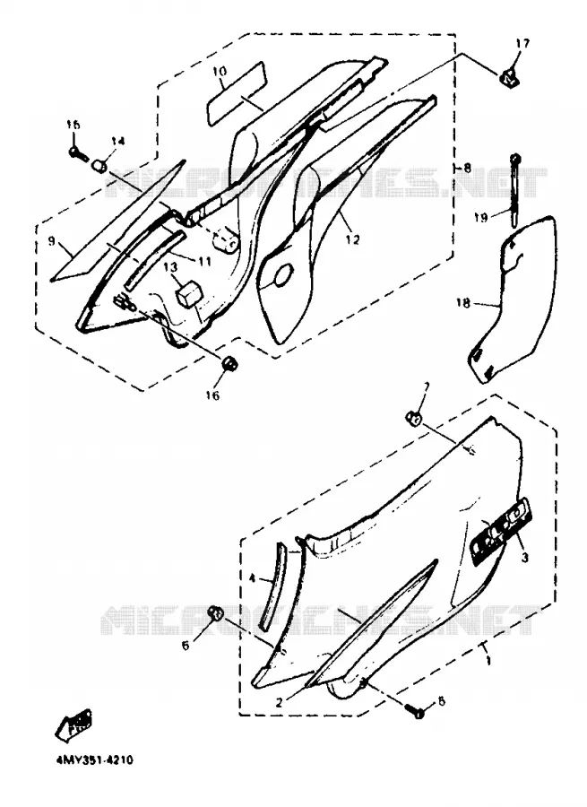 ZIJKUIPDEEL Yamaha MOTO 660 1994 TENERE  XTZ660