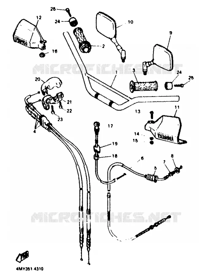 STUUR / KABEL Yamaha MOTO 660 1996 TENERE  XTZ660