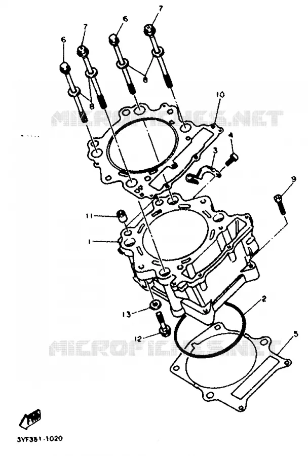 CILINDER Yamaha MOTO 660 1996 TENERE  XTZ660