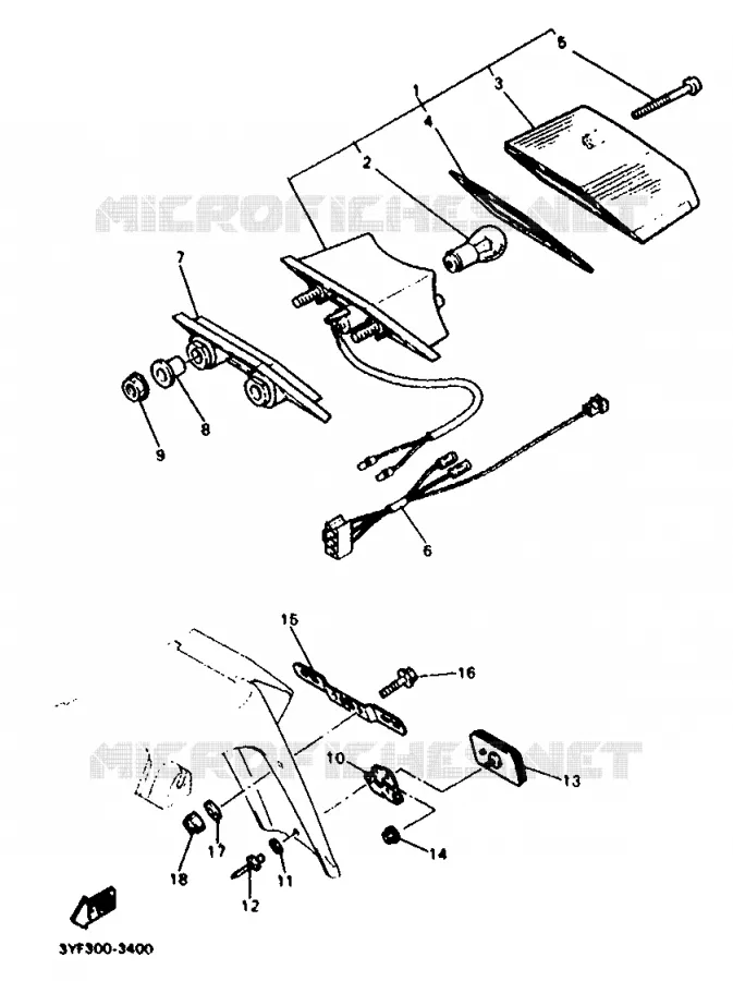 ACHTERLICHT Yamaha MOTO 660 1996 TENERE  XTZ660