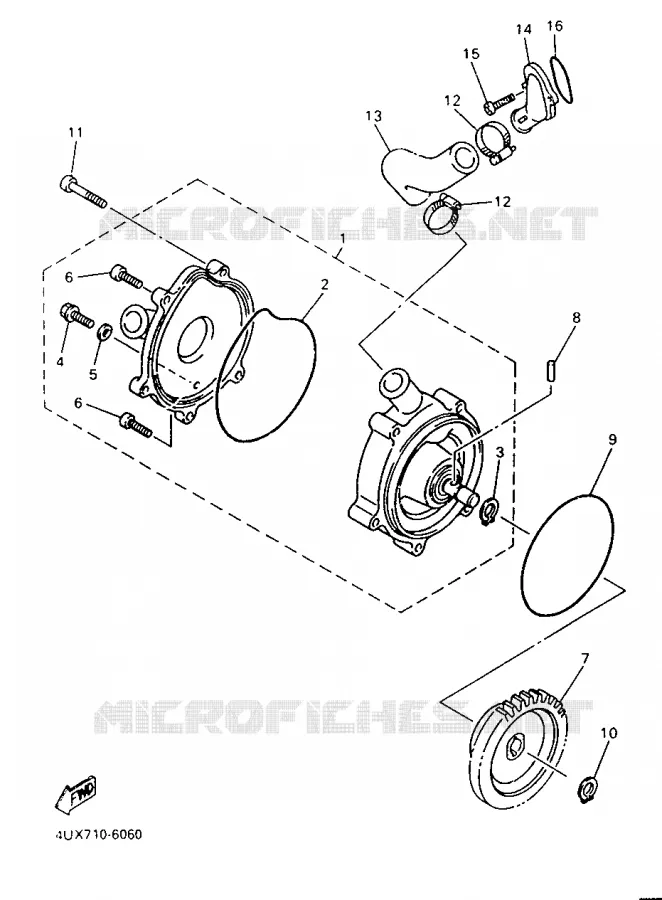WATERPOMP Yamaha MOTO 660 1996 TENERE  XTZ660