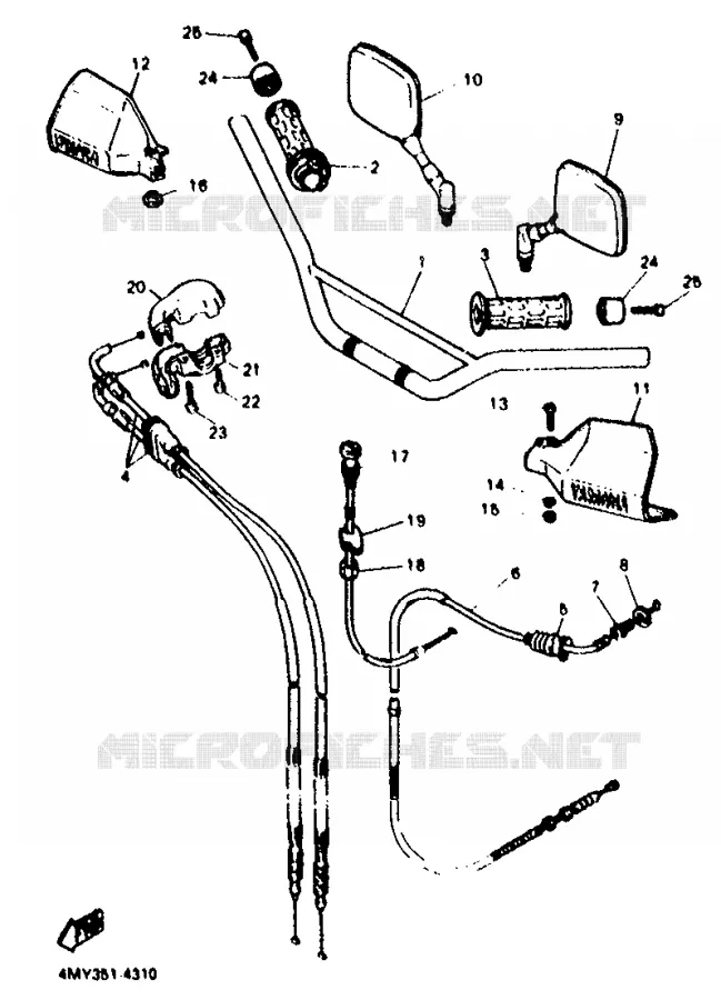 STUUR / KABEL Yamaha MOTO 660 1996 TENERE  XTZ660