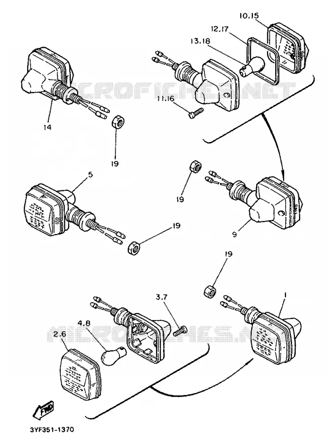 KNIPPERLICHT Yamaha MOTO 660 1993 TENERE  XTZ660 (20KW)