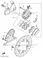 REMKLAUW ACHTER voor Yamaha XTZ750 1989