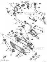 RADIATEUR / SLANG voor Yamaha XTZ750 1990