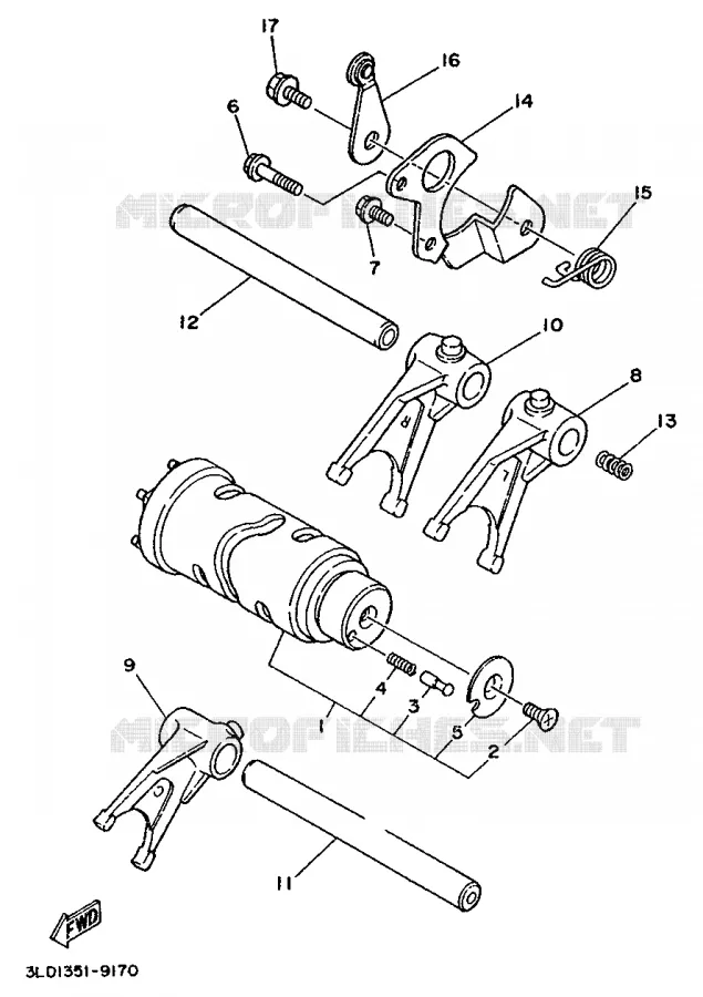SCHAKEL PEDAAL Yamaha MOTO 750 1991 SUPERTENERE  XTZ750
