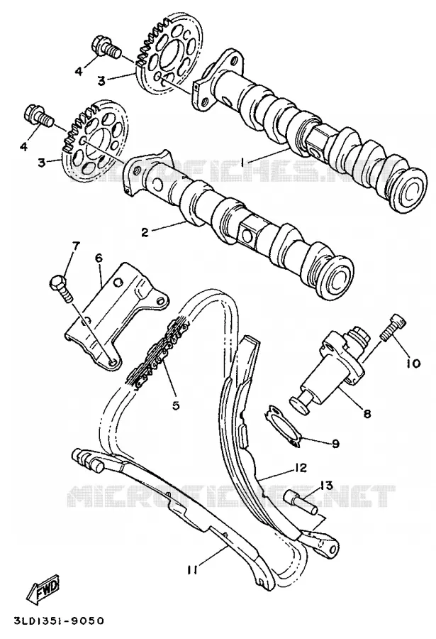 NOKKENAS / KETTING Yamaha MOTO 750 1991 SUPERTENERE  XTZ750