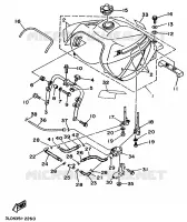 BENZINE TANK voor Yamaha XTZ750 1992
