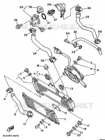 RADIATEUR / SLANG voor Yamaha XTZ750 1992