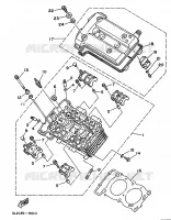 CILINDERKOP voor Yamaha XTZ750 1992