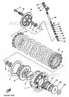 STARTMOTOR KOPPELINGS voor Yamaha XTZ750 1992