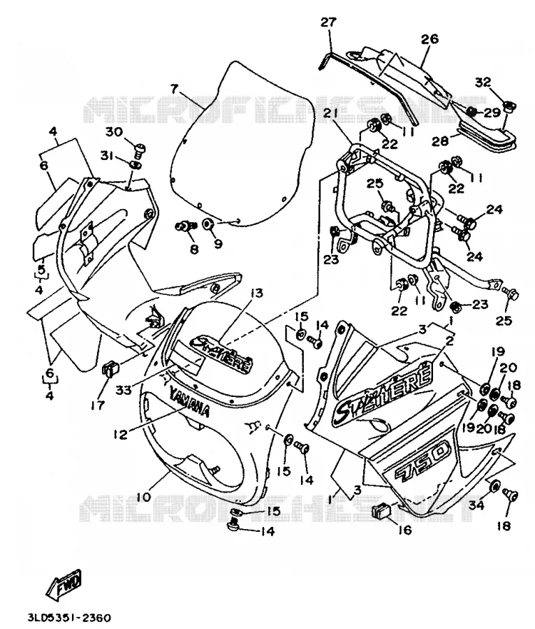 KAP 1 Yamaha MOTO 750 1993 SUPERTENERE  XTZ750