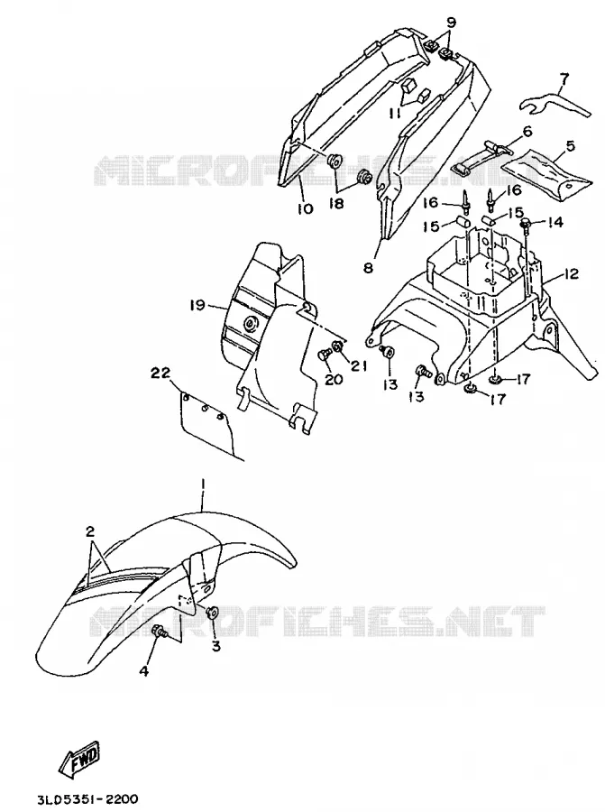 SPATBORD Yamaha MOTO 750 1993 SUPERTENERE  XTZ750