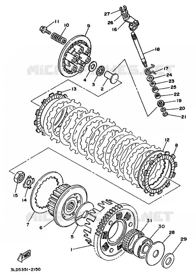 STARTMOTOR KOPPELINGS Yamaha MOTO 750 1994 SUPERTENERE  XTZ750