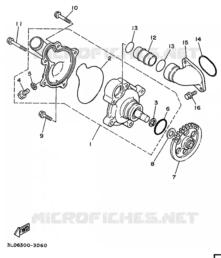WATERPOMP Yamaha MOTO 750 1994 SUPERTENERE  XTZ750
